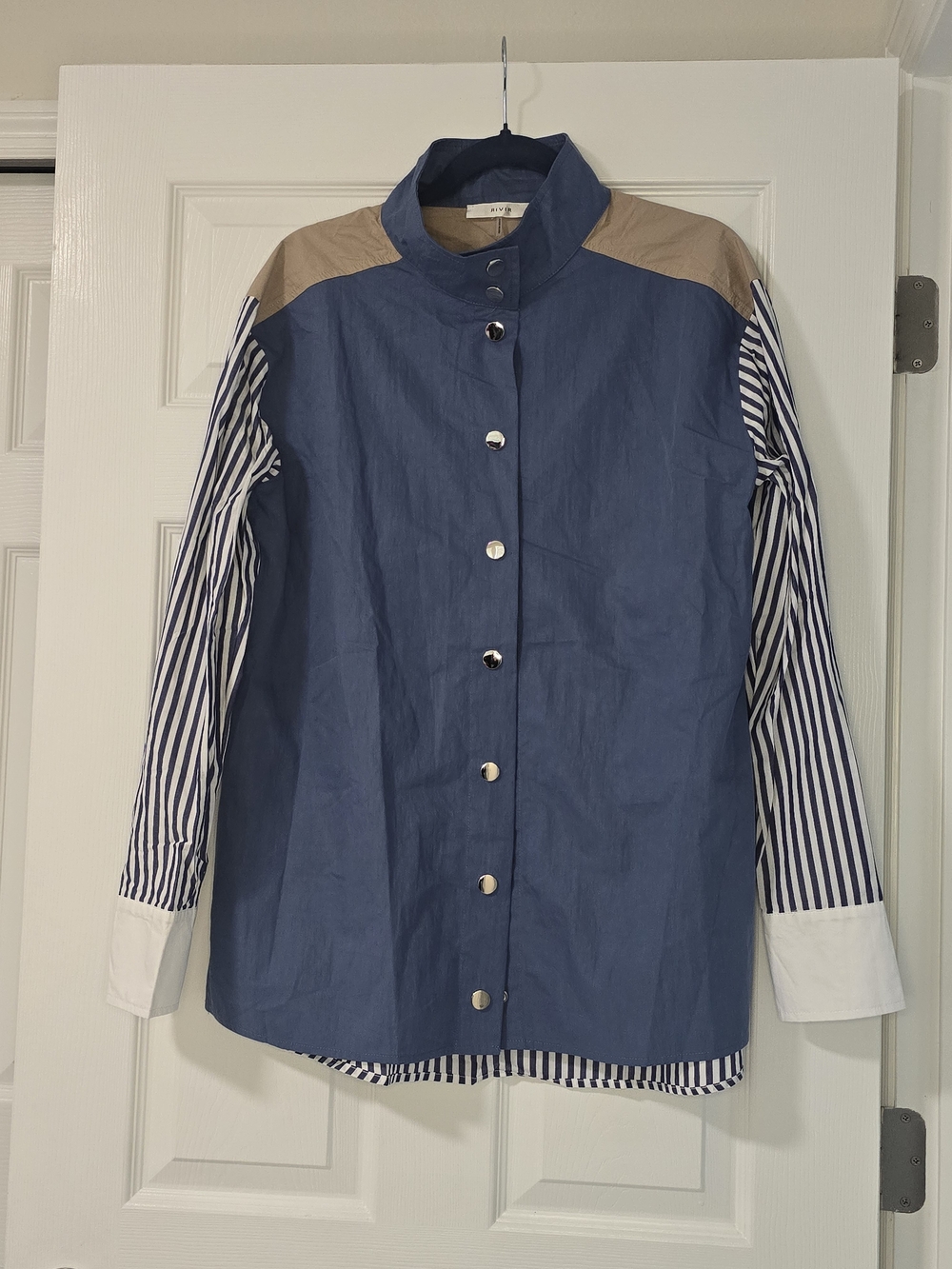NEW RIVIR Blue Colorblock Two-Piece Pants Set - Picture 3 of 8